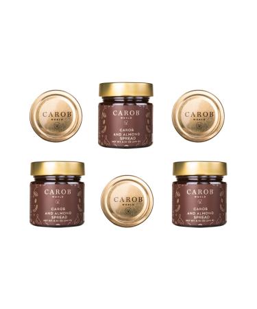 Carob and Almond Spread | Gluten-free & No Added Sugar | Pack of 6 (6x240g)