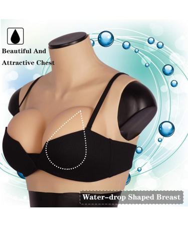 Buy SALANE Silicone Breast Plate - Realistic Brown C Cup Fake Breasts for Drag Queens & Crossdressers | International Shipping Available - Buy Online on SooperMarket.com