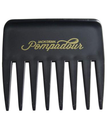 Jack Dean Pompadour Streaker Comb - 4 Colours - Black Clear Red or White (Black)