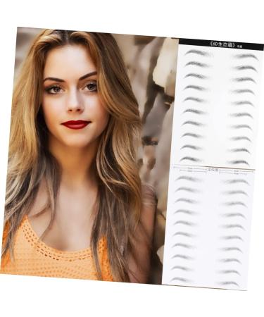 Gogogmee Artificial Eyebrow Patch 2 Sheets Black Stickers Brow Tatoo Eyebrow Makeup Tools s 3 Proof Patch - Buy Online on SooperMarket.com