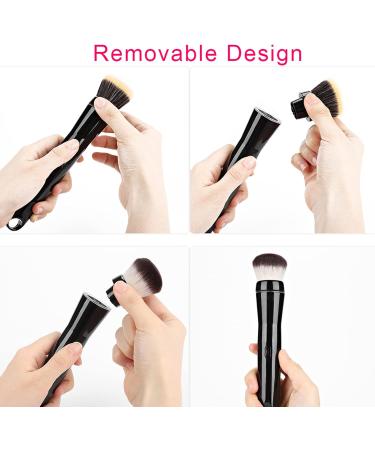 Electric Makeup Brush Automatic Rotating Makeup Brush with Foundation & Blusher Brush Heads for Liquid Cream Powder Based Make Up for All Skin Types - Buy Online on SooperMarket.com