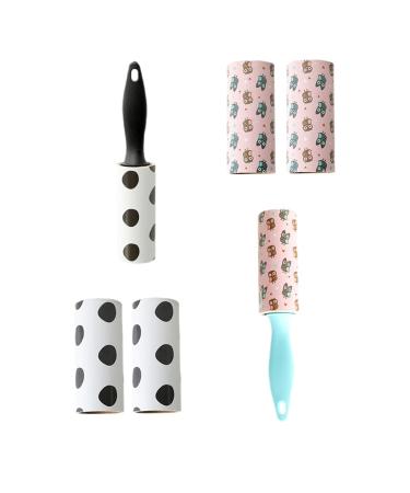 baixikly Lint Rollers Clothes Roller Sticky 2 Rollers 4 Refills Lint Removers Dog Cat Lint Remover Brushes Manual Lint Rollers for Pets Clothes Hair