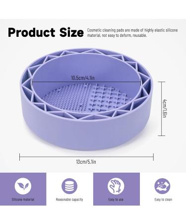 LELE LIFE Makeup Brush Cleaner Mat with Drying Rack Silicone Makeup Brush Cleaning Mat Scrubber Bowl Make Up Brush Cleaner Pad for Cosmetic Brushes Purple - Buy Online on SooperMarket.com
