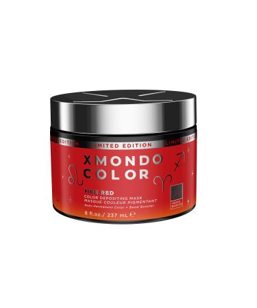 XMONDO Color Fire Red Zodiac Elements Depositing Mask & Semi-Permanent Hair Dye | Infused with Bond Boosters & Hyaluronic Acid for Nourishment Revitalize & Repair Vegan Formula 8 Fl Oz 1-Pack