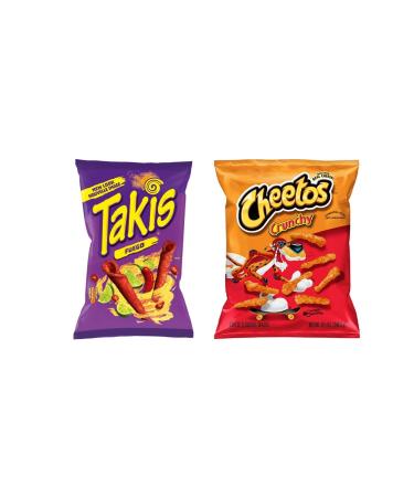 American Snacks Variety Pack - Takis Fuego 9.8oz (280g) & Crunchy Original Cheese Cheetos 8oz (226.8g)