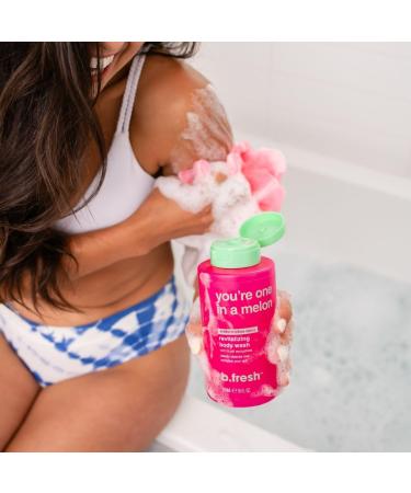 Buy b.fresh Exfoliating Body Wash - You re One In A Melon Shower Gel for Men & Women | Revitalizing 16 Fl Oz with Fruit Enzymes | International Shipping - Buy Online on SooperMarket.com