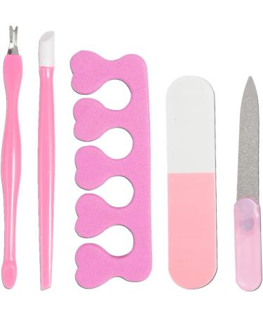 Manicure Pedicure Grooming Kit | Pedicure 5 Piece Manicure Tool Set | Safe Manicure for Proms Travel Parties and Dating - Buy Online on SooperMarket.com