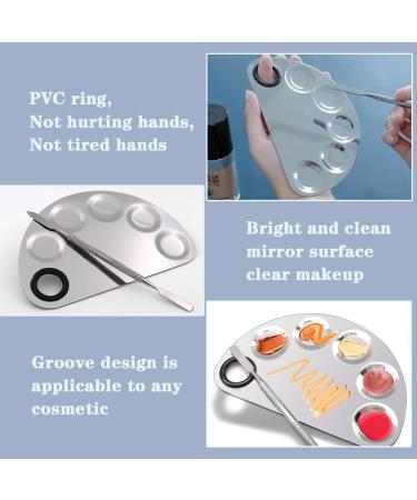 Tsathoggua Professional Makeup Palette And Spatula Upgrade Mixing Make Up Palette Stainless Steel Cosmetic Palette With Spatula For Mixing Makeup Cosmetics Or Nail Art - Buy Online on SooperMarket.com