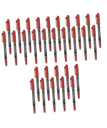Beavorty 30 Pcs Eyebrow Marker Pen White Eye Liner Pencils Dual Tip Markers Pen Tool Perforation