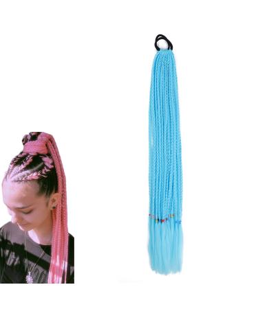 prinfantasy Girl Colored Wig Ponytail Hair Accessories Headband Rubber Band Beauty Hair Headband Sky Blue BZ149 GBBZ149 24 inch