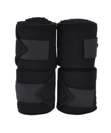 Horse Wraps 4 PCS Soft Adhesive Horse Leg Wraps Breathable Bandage with Sticky Tape for Livestock Cow Horse Black or Red