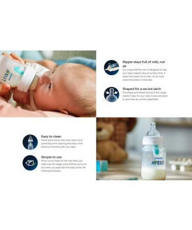 Philips AVENT SCF400/34 Anti-Colic 4oz 3pk Clear Bottle with Insert - Buy Online on SooperMarket.com