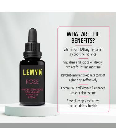 Squalane + Vitamin C Rose Oil - Hydrating Face Oil with Carotenoids & Vitamin E | Small-Batch Artisan Skincare | 15ml | Pack of 1 - Buy Online on SooperMarket.com