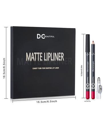 C-BEAUTIFUL 12Pcs Lip Liner Pencil Set - Waterproof, Non-marking Matt Velvet Lipstick Pen - Long Lasting Lipliner Set with Sharpener - Buy Online on SooperMarket.com