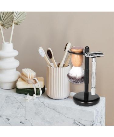 Amoy Men Razen Halter Stainless Steel Razor Stand - Premium Safety Shave Stand & Brush Holder for Restaurants | International Shipping - Buy Online on SooperMarket.com