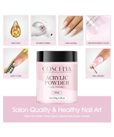 COSCELIA 3D Nail Extensions Powder - White 120g | No Lamp Required | Fast International Shipping - Buy Online on SooperMarket.com