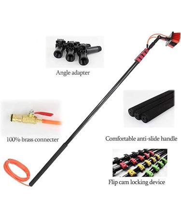 Window Cleaning Pole Telescopic Aluminum Alloy Water Fed Extendable Brush for Photovoltaic Panel Cleaning Indoor/Outdoor High Window (Color : 10.8m) (7.2m) - Buy Online on SooperMarket.com