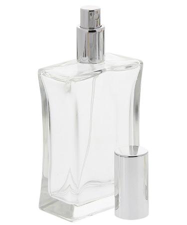 Kosmetex 100ml Square Glass Bottle Set | Tapered Design with Funnel & Perfume Atomizer - 2-Pack for International Shipping - Buy Online on SooperMarket.com