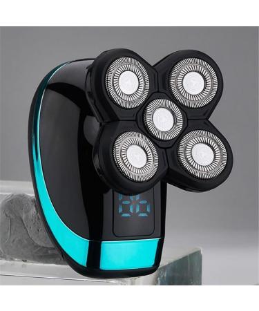 5 in 1 USB Rechargeable 4D Men's Electric Shaver & Grooming Kit - Bald Head Trimmer Beard & Nose Hair Clippers Facial Brush - Buy Online on SooperMarket.com