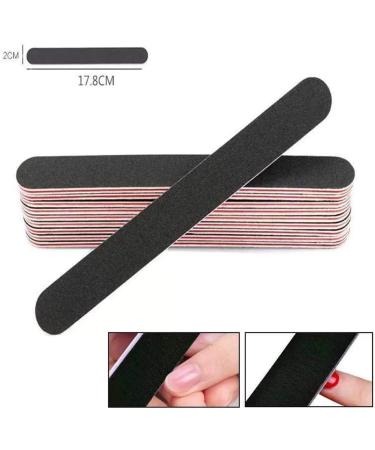 10PCS Professional Nail File Set - Double Sided Emery Board (100/180 Grit) for Acrylic False Nails - Home and Salon Use - Buy Online on SooperMarket.com