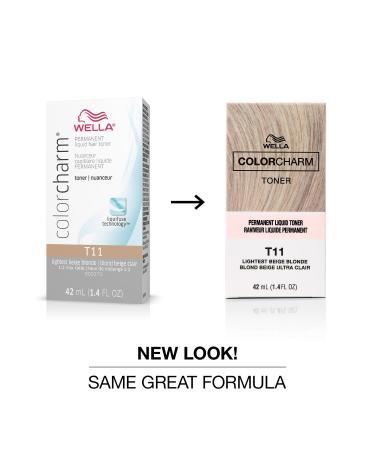 WELLA Color Charm T11 Lightest Beige Blonde Hair Toner 1.4 oz - Brass Neutralizing with Liquifuse Technology - Buy Online on SooperMarket.com