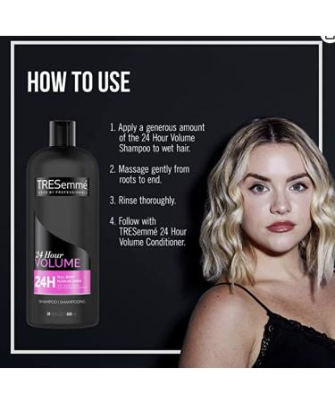 TRESemm 24 Hour Volume Shampoo & Conditioner Bundle - Pro Style Technology, Fine Hair - 28oz (2 Pack) - Buy Online on SooperMarket.com
