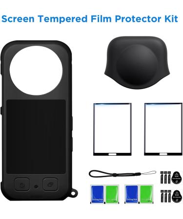Cynova Insta360 X3 Lens Cap & Glass Protector Set - Silicone Case for Insta360 X3 Accessories - Buy Online on SooperMarket.com