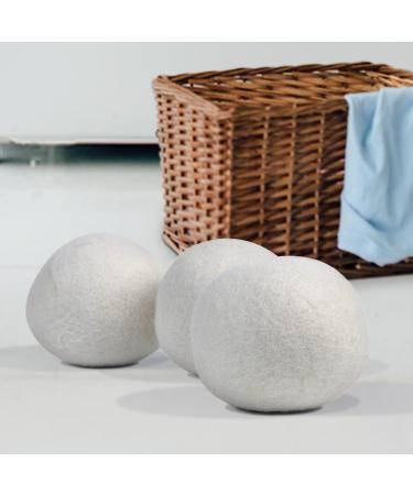 Organic Wool Dryer Balls - Natural Laundry Balls for Chemical-Free Softening, Wrinkle Reduction, and Faster Drying (2 Pack) - Buy Online on SooperMarket.com