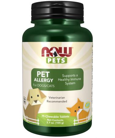Now Foods Pets Pet Allergy 75 Chewable Tablets