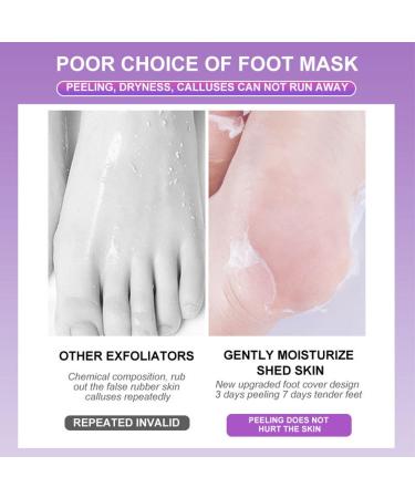 5 Pair Foot Mask - Intensive Peeling & Moisturizing Socks for Dry & Cracked Feet | Foot Spa Treatment for Men & Women - Buy Online on SooperMarket.com