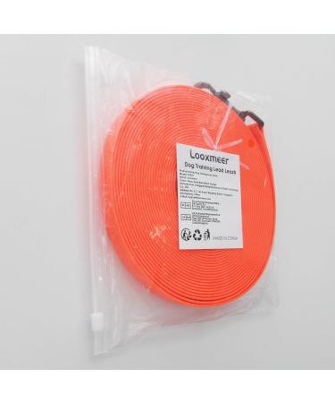 Looxmeer Rubberized Tow Lines for Dogs - 3m/5m/7m/10m/15m/20m/30m Leash | Durable Neon Orange Leash for Small & Medium-Sized Dogs - Buy Online on SooperMarket.com