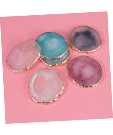 KALLORY Makeup Pallet Round Tray Nail Painting Tray Manicure Resin Palette Gel Finished Nail Art Nail Polish Medium Purple - Buy Online on SooperMarket.com