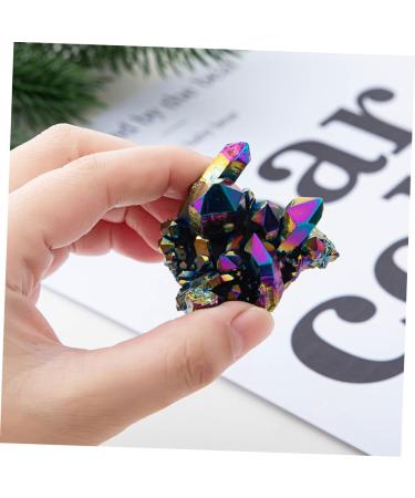 VILLCASE 2pcs Colorful Crystal Clusters Fish Tank Stones Mineral Specimen Natural Stones Cluster Rough Stone - Buy Online on SooperMarket.com