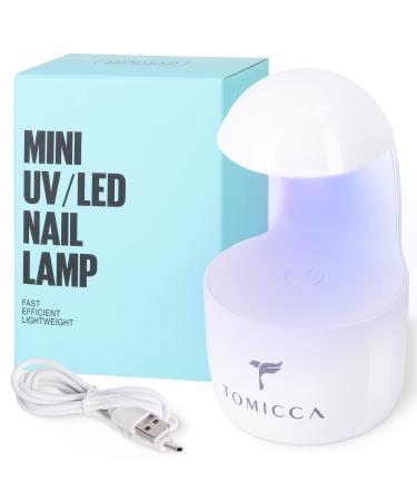 TOMICCA Mini Nail Lamp - UV/LED Nail Dryer UV Light for Nails for Gel Nail Polish Nail Tips and Nail Extensions Nail Art Tools for Starters Home DIY Professionals Salon 1.UV Nail Lamp