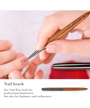 Lnhgh Nail Polish Brush - Tool Sandalwood Nail Polish Brush For Thin Details Fine Drawing Long Lines Home Use And Professional Nail Salon - Buy Online on SooperMarket.com