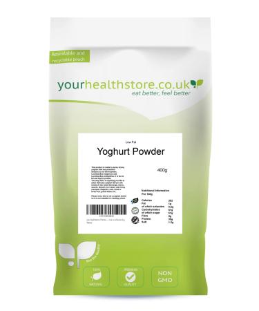 yourhealthstore Premium Yoghurt Powder 400g 100% Pure Low Fat No Additives (Recyclable Pouch) This is not a Yoghurt Starter use as a flavouring.