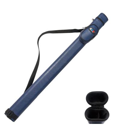 GSE Billiard Cue Cases, 1x1 Deluxe Hard Billiard Pool Cue Stick Carrying Case (Several Colors Available) Blue