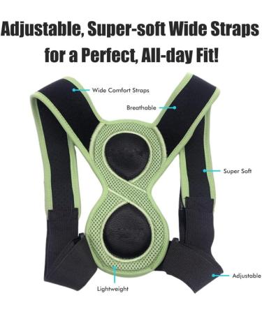 Shoulder Support Posture Corrector for Men and Women Back Support Adjustable Lightweight Posture Corrector Helps Relieve Back Strain Slouching and Text Neck Moisture Wicking Fibers - Buy Online on SooperMarket.com