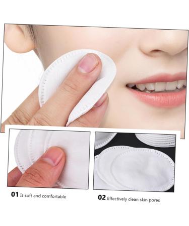 Angoily Reusable Cotton Face Cleaning Pads - Round Exfoliating Makeup Remover Puffs | Eco-Friendly Pure Cotton Wipes for Women - Buy Online on SooperMarket.com