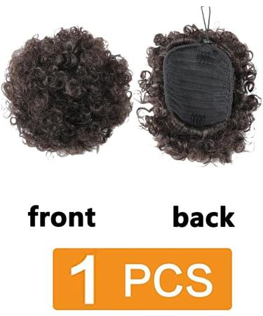 prinfantasy Hair Pieces for Women Messy Bun Short Curly Extension Drawstring Hair Bun Synthetic Fiber Hair Naturel Brown FQ062 GBFQ062 One Size - Buy Online on SooperMarket.com