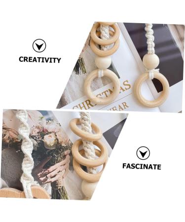 Zerodeko 4pcs Wood Hanging Newborn Ornament Set - Room Decor, Gifts, Rattle, Crinkle, Gym Pendants - Buy Online on SooperMarket.com