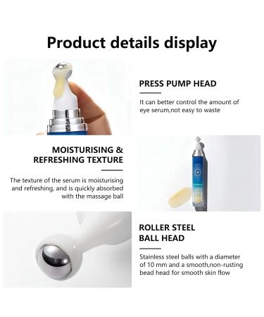Rollerball Eye Cream | Moisturizing Dark Circle Reducer | Eye Serum 15ml - Shop Internationally - Buy Online on SooperMarket.com