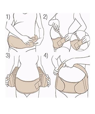 Jamila Maternity Belt - Pregnancy Lumbar Support for Back, Waist, Belly - Relieve Hip Pain - Labour & Recovery - Skin L - Buy Online on SooperMarket.com