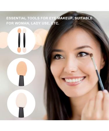 MUSISALY 100pcs Double Ended Eyeshadow Brush Makeup Brush Tipped Oval Makeup Tool Eye Makeup Applicator Cosmetic Tool Sponge Eyeshadow Stick Latex Sponge Sponge Brush 6.5x1.3cm Black - Buy Online on SooperMarket.com