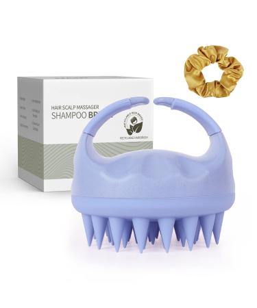 Sndyi scalp massage brush shampoo brush silicone scalp massage brush for peeling and head massage wet & dry Scalp massager |Reduces dandruff stimulate hair growth violet