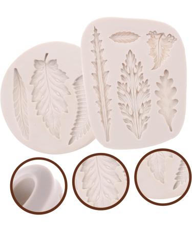 Alipis 4 Pcs Leaf Mold Baking Cakes Molds Candle Decor Candy Mold Xmas Fondant Molds Resin Molds Palm Multi-Function Fondant Mold Soap Silicone Molds DIY Clay Silica Gel White Small Cake - Buy Online on SooperMarket.com