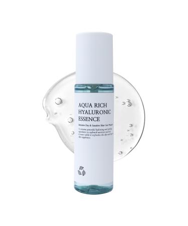 Aqua Rich Hydrating Essence Plump Face with Moisture for Dry Sensitive Skin with Panthenol(Vitamin B5) Hyaluronic Acid Centella Asiatica Extract (3.38 fl.oz 100ml)