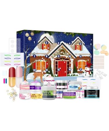 Encomy Christmas Countdown Beauty Set | Advent Calendar with 24 Care Products & Accessories | Perfect Family Gift - Buy Online on SooperMarket.com