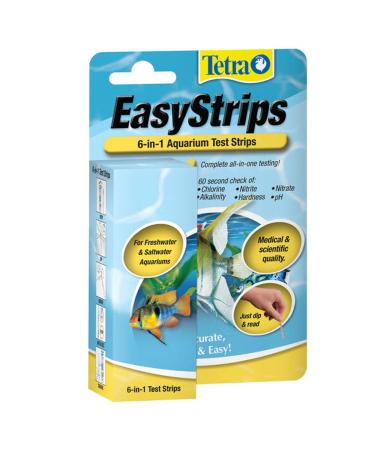Tetra EasyStrips 6-in-1 Aquarium Test Strips for Fresh/Salt Water 25-Strip