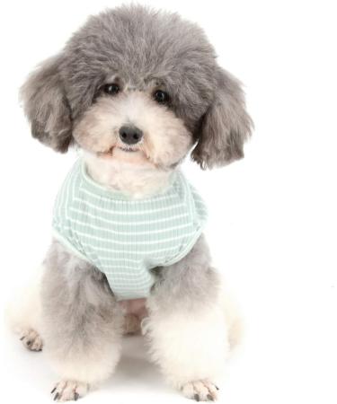 Zunea Striped Dog Shirt for Small Pets - Summer Cotton Tank Top for Dogs & Cats Soft Vest for Chihuahuas - Size L (1 Pack) - Buy Online on SooperMarket.com